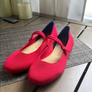 Rothy's Red Mary Jane Flats
